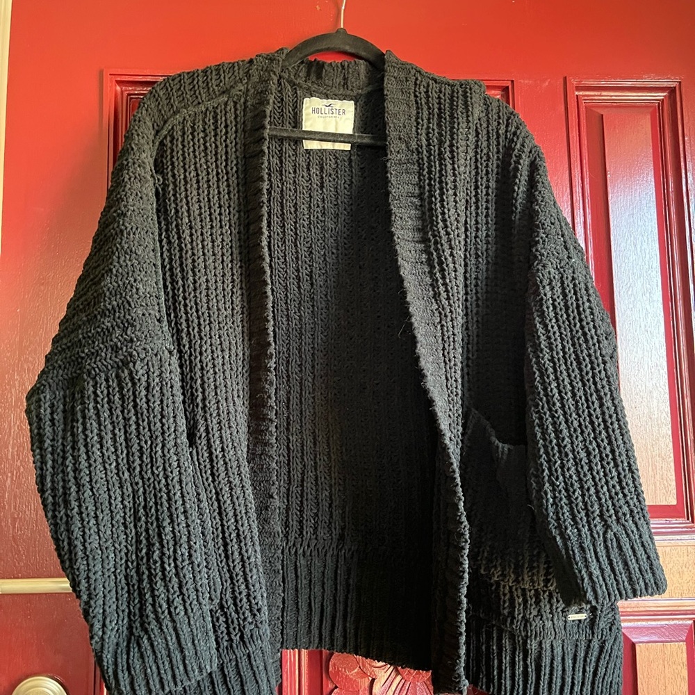 Hollister Women's Black Cardigan Sweater
